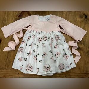 Smocked Sweets Little Girls Pink Floral Dress